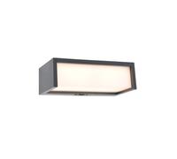 Lutec 6929701335 TELIS 11W IP54 LED Solar Wall Light with PIR 3000K - Dark Grey