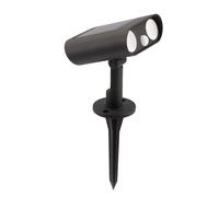Lutec 6938401330 BINGO 8.2W IP54 LED Solar Outdoor Wall or Spike Light 5000K - Matt Black