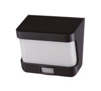 Lutec 6939101330 TRY 8W IP54 LED Solar Outdoor Wall Light with PIR 5000K - Matt Black