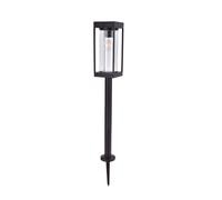 Lutec IP44 Flair Solar Integrated LED Bollard Light - Black