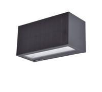 Lutec 6989101118 INKA 9W IP44 LED Solar Hybrid Outdoor Wall Light 3000K - Dark Grey