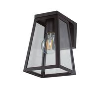 Lutec IP44 Fia Solar Integrated LED Wall Light - Black