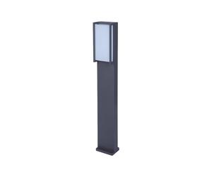 Lutec 7193001118 QUBO 15W IP54 LED Outdoor Bollard Light 3000K - Dark Grey