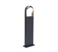 Lutec 7196301118 FELE 11.2W IP54 LED Outdoor Bollard Light 3000K - Dark Grey