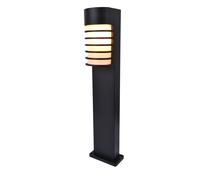 Lutec 7207601012 FULTON IP54 E27 Outdoor Bollard Light - Matt Black (Lamp Not Included)