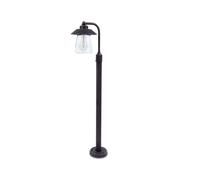 Lutec 7264210213 CATE IP44 E27 Outdoor Post Light - Black Rust (Lamp Not Included)