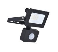 Lutec 7801705012 HALO 10W IP44 LED Floodlight with PIR 4000K - Black
