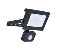 Lutec 7801706012 HALO 20W IP44 LED Floodlight with PIR 4000K - Black