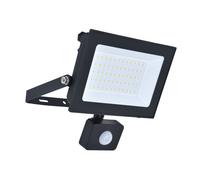 Lutec 7801707012 HALO 30W IP44 LED Floodlight with PIR 4000K - Black