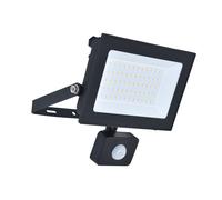 Lutec 7801708012 HALO 50W IP44 LED Floodlight with PIR 4000K - Black