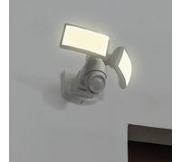 Lutec 7632201053 ARC 13W IP54 LED Twin Head Floodlight with PIR 5000K - White