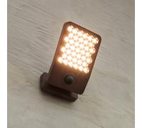 LUTEC ATLANTIS LED sensor-activated outdoor wall lamp, dark grey, 22 cm, IP54