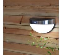LED Solar Outdoor Light Wall Lamp Bubble Stainless Steel 2,3W 4000K Motion