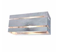 Lutec Coastal Vidar Outdoor Up & Down Wall Light - Galvanised Steel