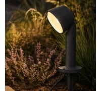 Lutec Dakota Smart Led Garden Spike Light 12W Grey - 800 Lumens, 2700K-6500K Adjustable White, Bluetooth Ip54