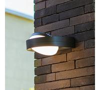 LUTEC FELE LED outdoor wall light, dark grey, 20 cm, metal, IP54
