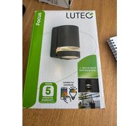 Lutec IP44 Focus Wall Light - Dark Grey