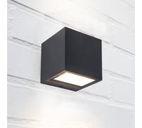 LUTEC GEMINI LED outdoor wall lamp, dark grey, 9 x 9 cm, IP54, up/down