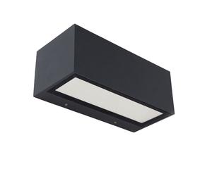 Lutec Gemini Small Warm White LED Outdoor Up & Down Wall Light - Dark Grey