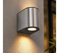 Lutec Gemini Stainless Steel Led Outdoor Wall Light 9W - 2 X 250 Lumens, 4000K Daylight, Ip54 Weather Resistant
