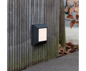LUTEC Helena LED outdoor wall lamp, frontal 10 cm black