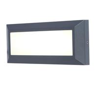 LUTEC Helena Wall Light Dark Grey, Integrated LED, 10W, 400 Lumens, 4000K, IP54, 230V, Class I