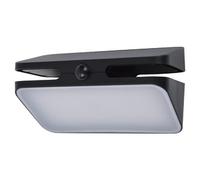Lutec IP54 Aero Solar Integrated LED PIR Wall Light - Black