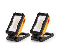 LUTEC - Rechargeable Work Light with Replaceable Battery, 1000 Lumens LED Magnetic Light with Magnetic Base and Hanging Hook, 360° Rotation and 200° Rotation for Car Repair, Emergency and Camping (2)