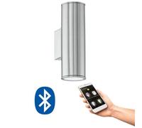 Lutec Riga Led Outdoor Wall Light - Stainless Steel Up Down Wall Lamp - Ip44 Waterproof Exterior Light Gu10 Dual Beam Modern