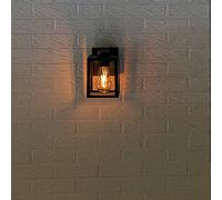 LUTEC Shiva outdoor wall light lantern with clear glass
