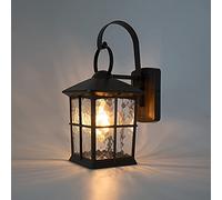 Lutec Vintage Outdoor Wall Lights Bronze Finish Wall Mount Lantern Light Waterproof Aluminium Rustic Garden Decorative Lamp for Porch Balcony Patio and Garage.