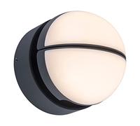 Lutec Wall Light EKLIPS 5199001118 Multi Purpose LED Outdoor Wall Light with Two Halfmoon Shape diffusors|Fixture Material : Heavy-Duty Aluminium |Fixture Color :Dark Grey|