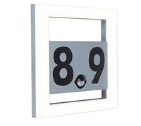 LUTEC Wall Light with House Number, Stainless Steel, Silver