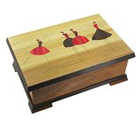 Lutèce Créations 18-note musical jewellery box/musical box made of wood with dancing ballerina : Sleeping beauty (P. I. Tchaikovsky)