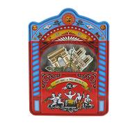 Lutèce Créations Animated music box/musical box in the shape of a theater made of chromolithographed metal with automatons on the theme of the french monuments - La vie en rose (Louiguy/Edith Piaf)