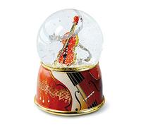 Lutèce Créations Musical Snow Globe - Glass with Violin, Glitter, 18-Note Wind Up Mechanism - The Spring (Antonio Vivaldi)