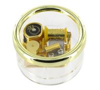 Lutèce Créations Paperweight musical box/music box made of acrylic glass with 18-note wind up musical mechanism - Les copains d'abord (Georges Brassens)