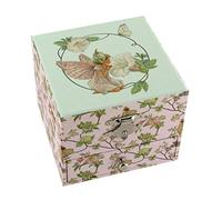 Lutèce Créations Wooden musical jewellery box/music box for jewels made of wood with dancing fairy and 18-note wind up musical mechanism - The blue Danube (Johann Strauss)