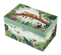 Lutèce Créations Wooden musical jewellery Box/music box for jewels with rotating leopard and 18-note wind up musical mechanism - Moonlight sonata (L. v. Beethoven)