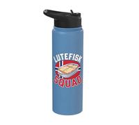 Lutefisk Squad | Product for Norwegian Food Products Norway Stainless Steel Insulated Water Bottle