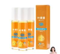 Lutein Eye Essence Oil, VC Rollerball Eye Serum, Eye Serum for Dark Circles and Puffiness, Under Eye Cream Anti Aging for Puffiness and Bags with 360° Eye Roller Ball for Women & Men (10ml, 3PC)
