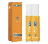 Lutein Eye Essence Oil,Vitamin C Rollerball Eye Serum for Dark Circles and Puffy Eyes,Anti-Ageing Oil for Firming,Smoothing&Brightening Eye Round Area Skin,8ml (2Pcs)