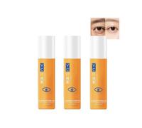 Lutein Eye Serum Oil, Travel Size Under-Eye Roller Serum, Unisex Vegan Collagen Caffeine Under-Eye Care for Dark Circles & Puffiness, Instant Tightening Wrinkle-Smoothing Retinol Eye Oil (3pcs)