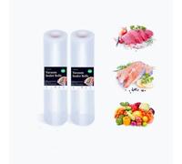LutemLive Vacuum Food Sealer Rolls Bags, 2 Packs 11 in x 20 ft, BPA Free, Vacuum embossed roll bag for household use ，Durable Commercial Customized Size Bags for Storage and Sous Vide Cooking
