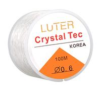 Luter 0.6mm Transparent Invisible Elastic Stretch Wire for Bracelet Jewellery Bead Necklace (328ft)