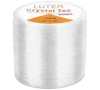 Luter 1 mm Elastic Bracelet Rope Rope Clear Stretchy Bead Thread for Jewellery Making Necklace Necklace (328ft)