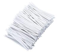 LUTER 1000 Pcs 5 inches Paper White Twist Ties Reusable Bag Ties Paper Bread Twist Ties for Candy Bags, Coffee Bags, Snacks, Cake Pops, Party Supplies