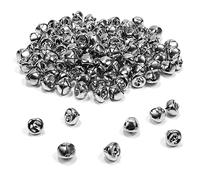 LUTER 100pcs Christmas Jingle Bells, 0.5 Inch Small Silver Ornaments for Wreath, Jewelry Making, Home Christmas Decoration