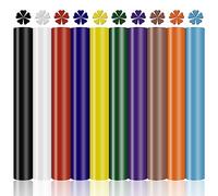 LUTER 10PCS 3D Puff Vinyl Heat Transfer, Easy to Weed & Good Adhesion 12x9.8 inch Puff Htv Vinyl Sheets Puff Print Vinyl for Heat Press Bag T-Shirt Fabric DIY Designs (10 Colors)