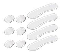 LUTER 10Pcs Drum Dampener Gels, Soft Clear Oval and Long Drum Silencers Sound Dampening Pads Tone Control for Drum Head Cymbal